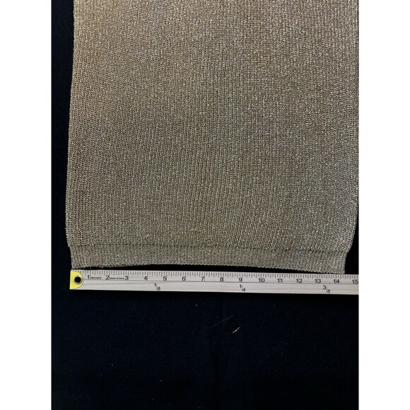 Y2K 90s Effeci Womens Vintage Gold Knit Tank Top Scoop Neck Size Medium - Picture 3 of 10